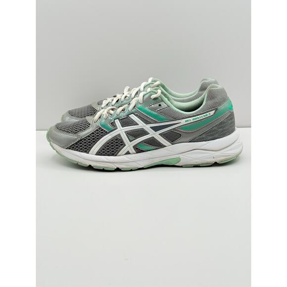 Size 9 - Asics Gel Contend 3 Womens Gray Green Comfort Running Shoes T5G5Q - Picture 3 of 8